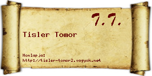 Tisler Tomor névjegykártya